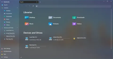 The Home page in color theme 10 of 16