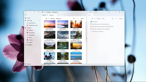 The same two panes in the light theme
