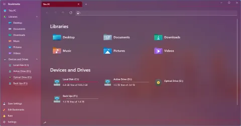 The Home page in color theme 15 of 16