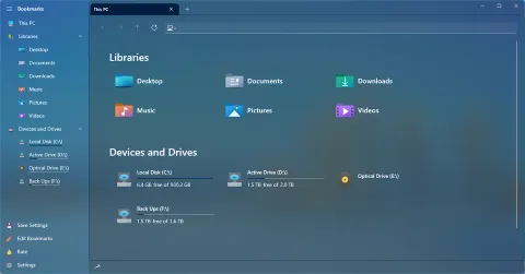 The Home page in color theme 1 of 16