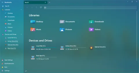 The Home page in color theme 3 of 16