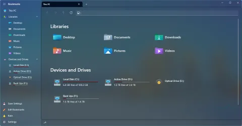 The Home page in color theme 5 of 16