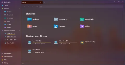 The Home page in color theme 12 of 16