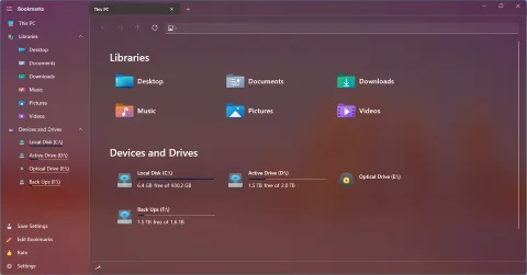 The Home page in color theme 6 of 16