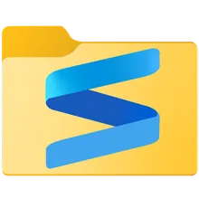 The blue ribbon S on a yellow folder