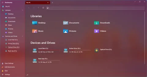 The Home page in color theme 9 of 16