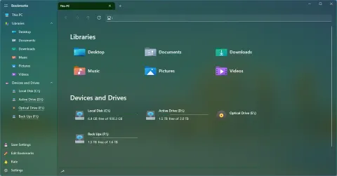 The Home page in color theme 4 of 16