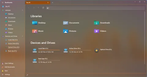 The Home page in color theme 13 of 16