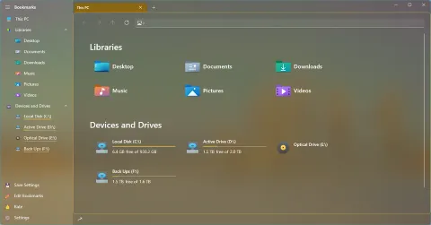 The Home page in color theme 8 of 16